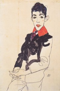 Portret van Erich Lederer als jongen door Egon Schiele